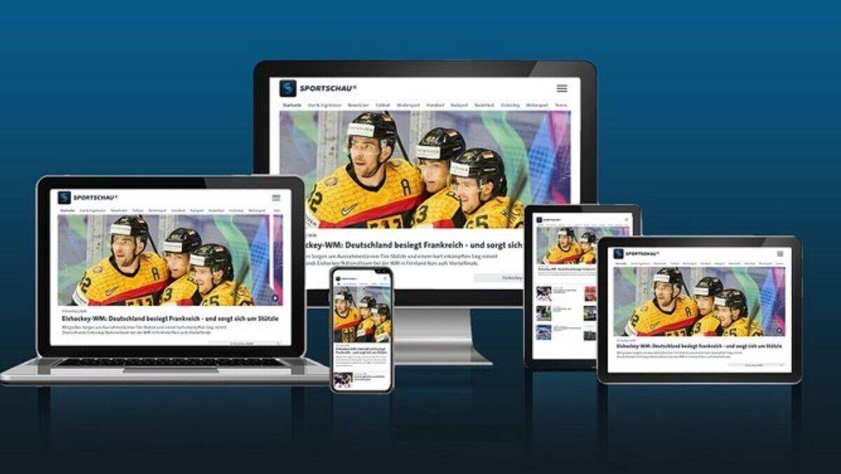 So sieht die neue Webansicht von sportschau.de auf den wichtigsten Geräten aus.