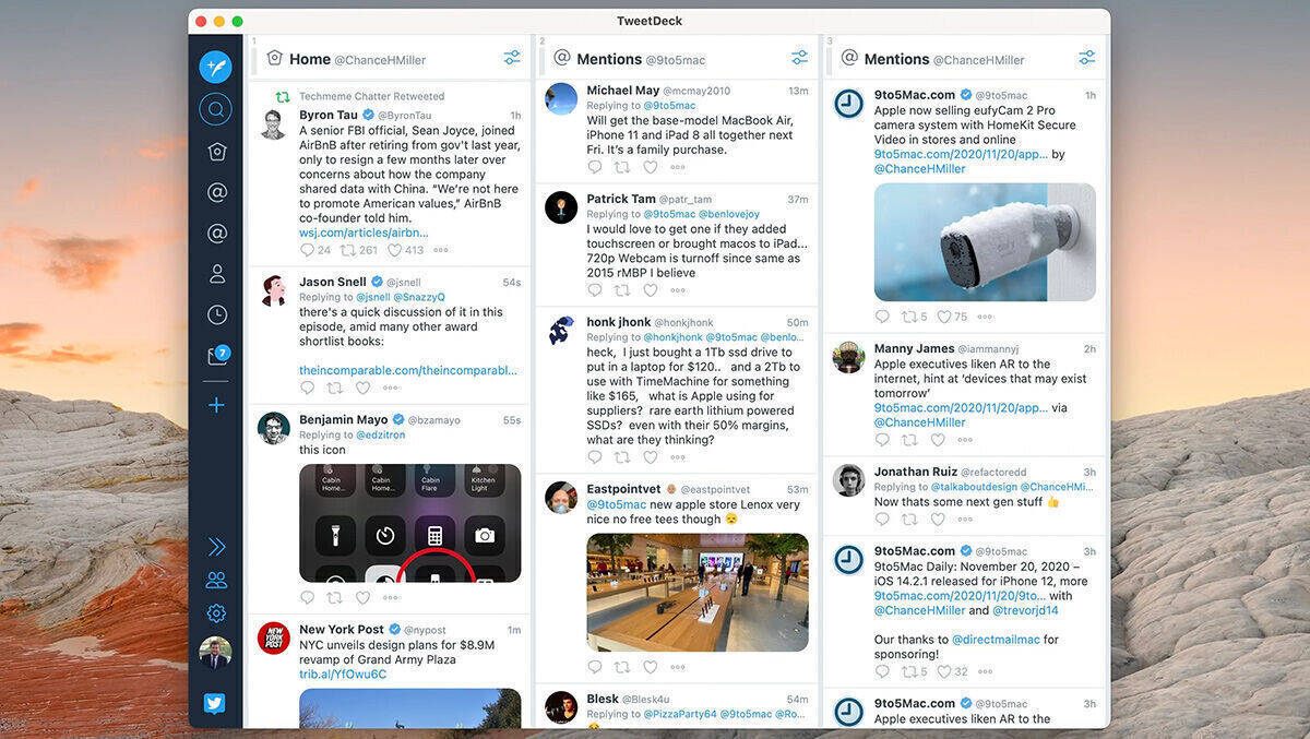 Tweetdeck: Aus für die großartige Spaltenansicht, zumindest auf dem Mac.