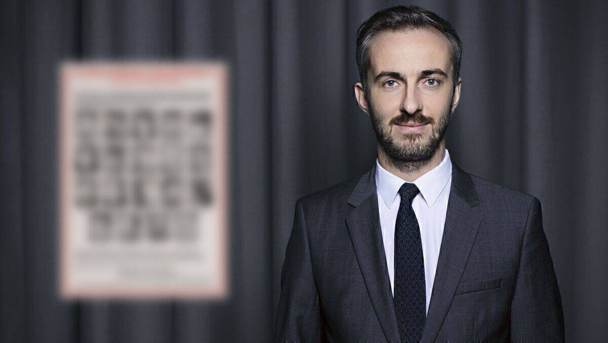 Jan Böhmermann und sein fiktives Fahndungsplakat.