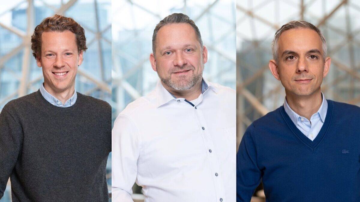 Das Management-Team für digitale Transformation: Nikolaus Glasmacher (l.) und Andreas Conradt. Thorsten Wiesner (r.) befindet sich in Gesprächen für neue Aufgaben.