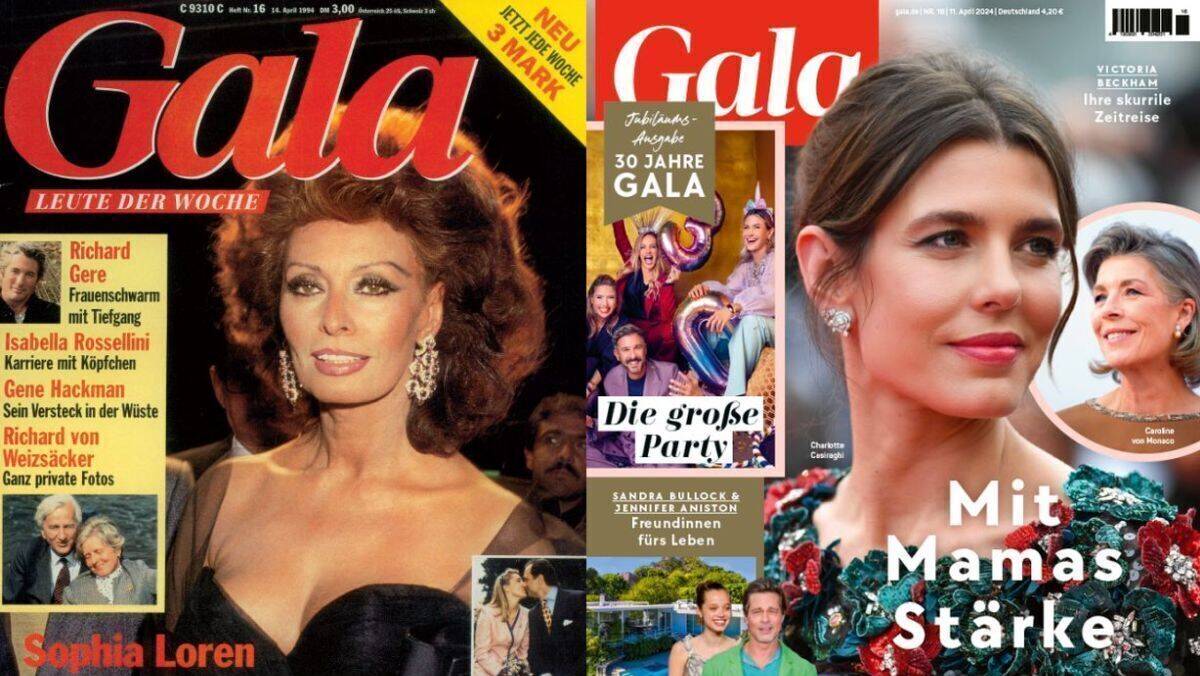 Gala einst und jetzt: Die erste Ausgabe kostete noch 3 Mark.