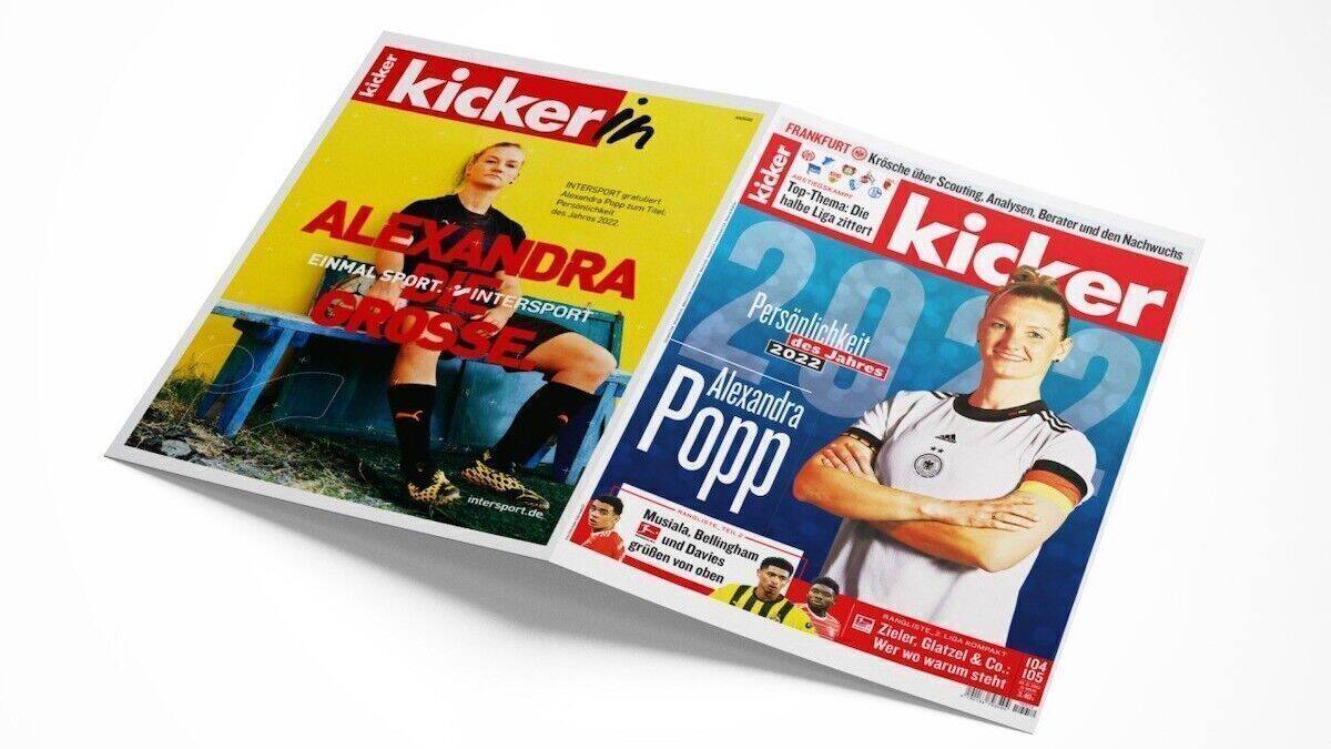Vorne Kicker, hinten Kickerin: So ehren Intersport und Jung von Matts Sports Alexandra Popp.