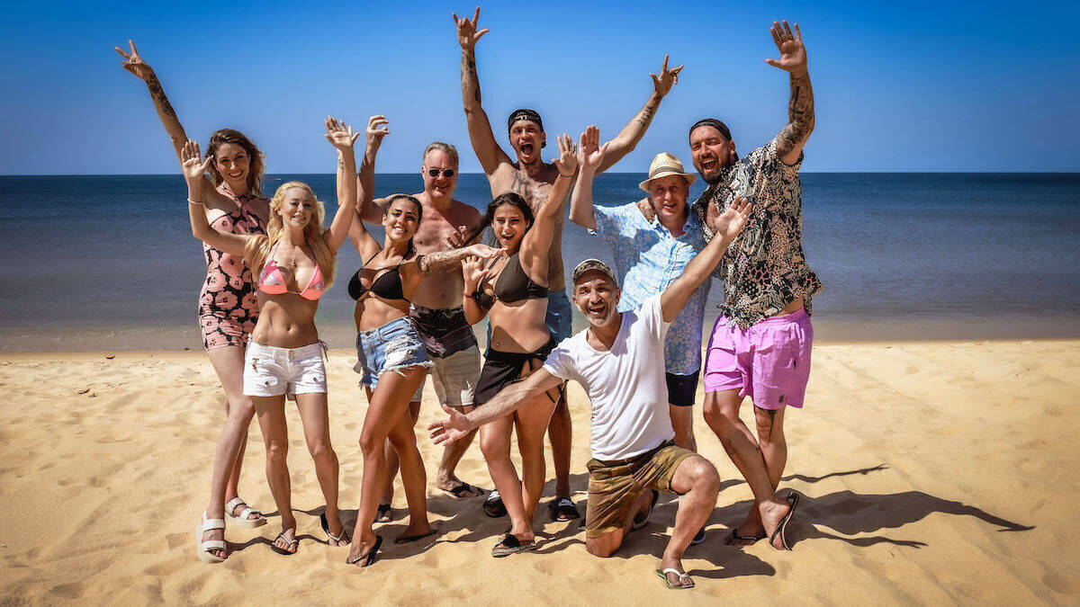 Die Teilnehmer:innen der dritten Staffel "Kampf der Realitystars v.l.n.r.: Tessa Bergmeier, Nina Kristin, Elena Miras, Ronald Schill, Sharon Trovato, Yasin Mohamed, Schäfer Heinrich, Mauro Corradino, Jan Leyk