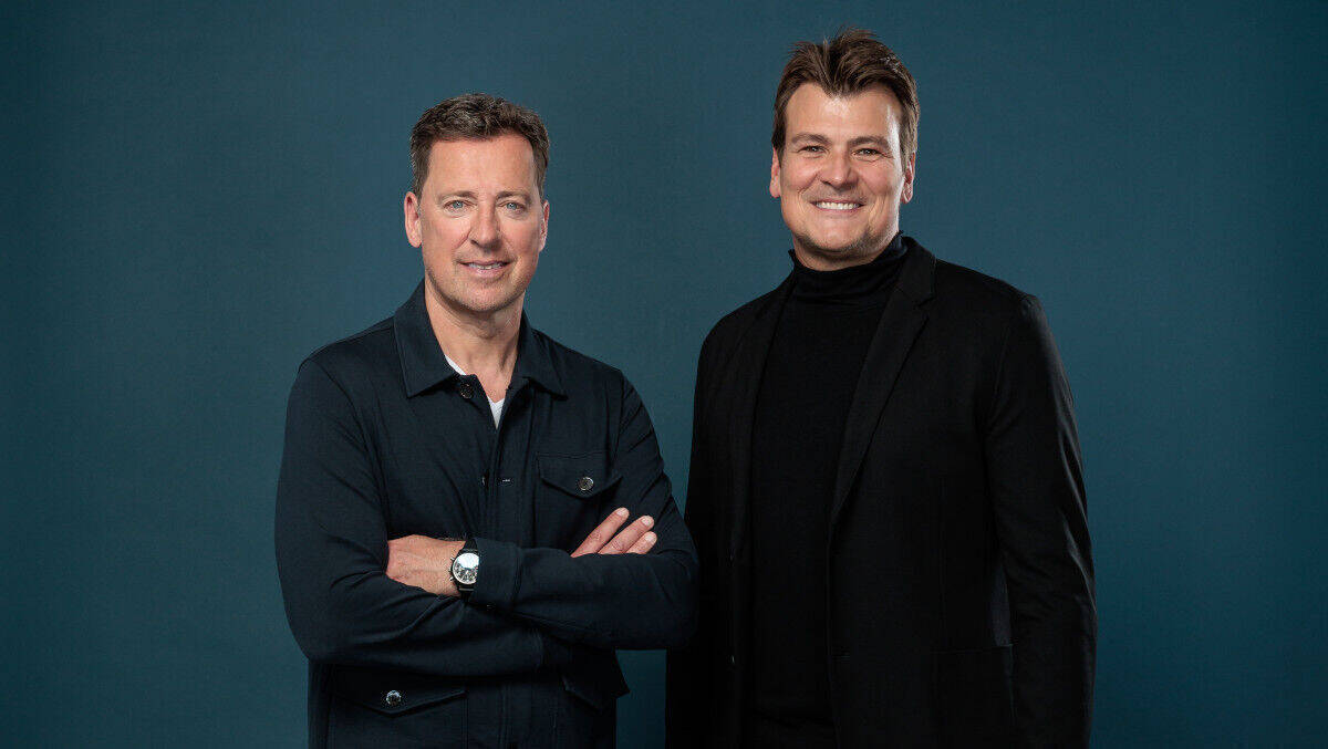 Matthias Brüll, CEO Mediaplus Group, und Christian Heß, Geschäftsführer Laya Group