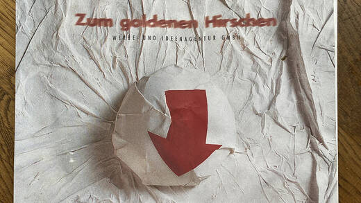 Beginn einer Karriere? Alter Copy-Test von der Agentur Zum goldenen Hirschen.