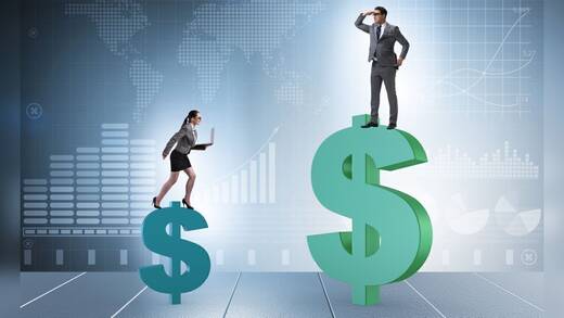 In der Finanzbranche ist die Lohnlücke zwischen Männern und Frauen am größten. 