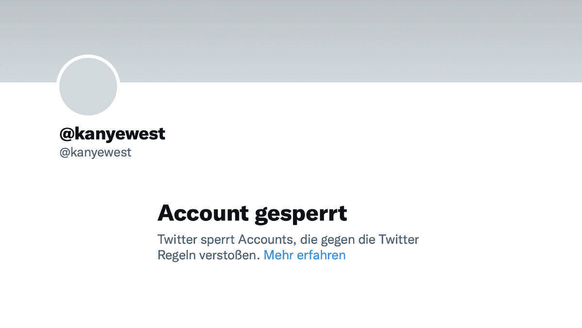 Kanye West wurde erneut bei Twitter gesperrt.