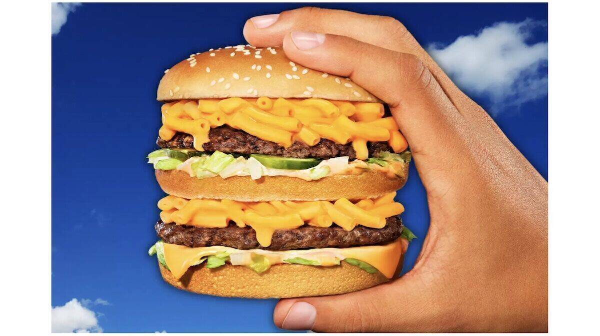 So soll er belegt werden, der Big Mac mit Mac & Cheese.