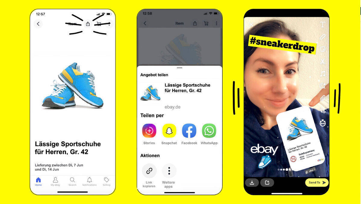 Ebay und Snapchat kooperieren.