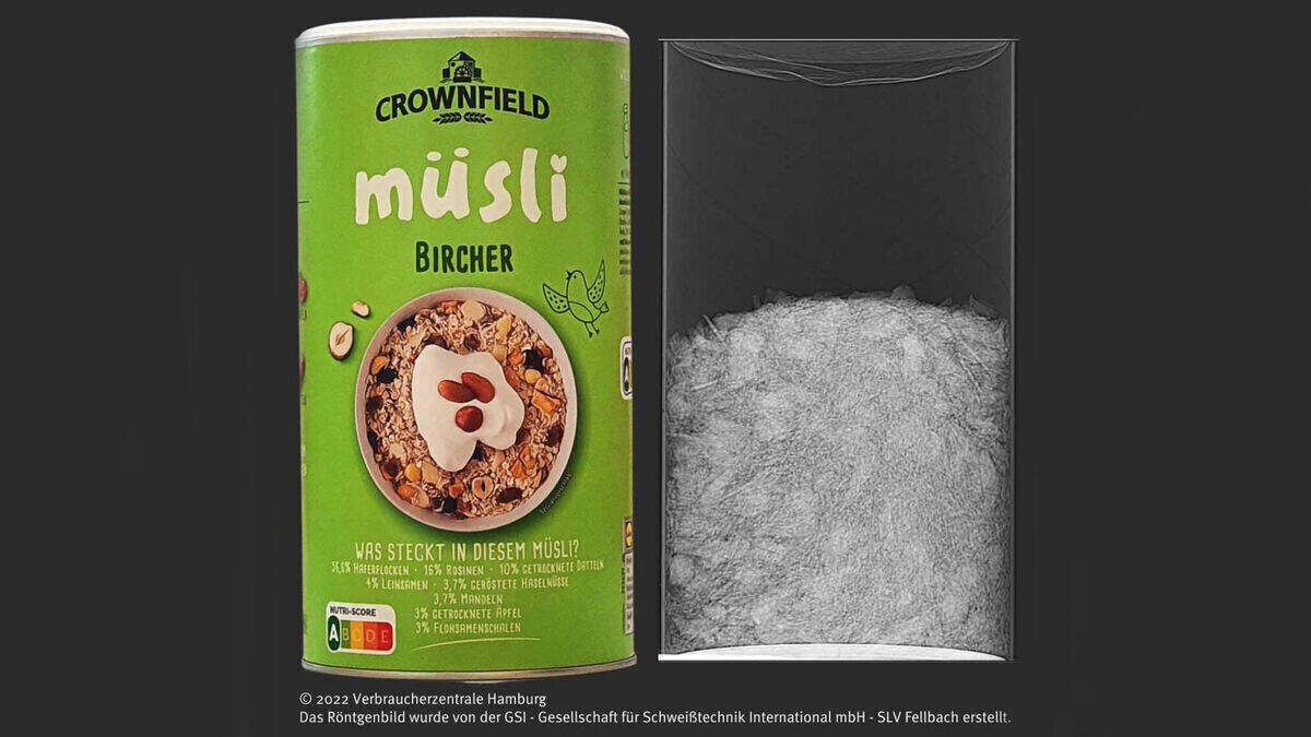 Eine Röntgenaufnahme des Crownfield Bircher Müsli