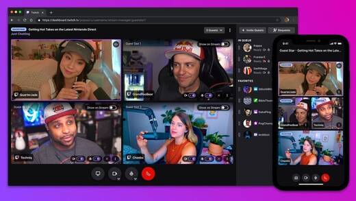Bis zu fünf Creators können in Zukunft gemeinsam streamen. Bisher war dafür Drittsoftware nötig.
