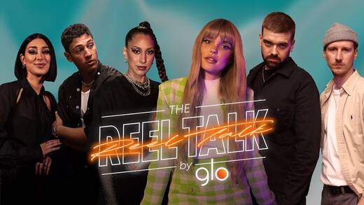 Diese Stars machen in "Reel Talk" Werbung für Glo v.l.n.r.: Elif, Emilio Sakraya, Gizem, Bonnie Strange und das Duo Drunken Masters.