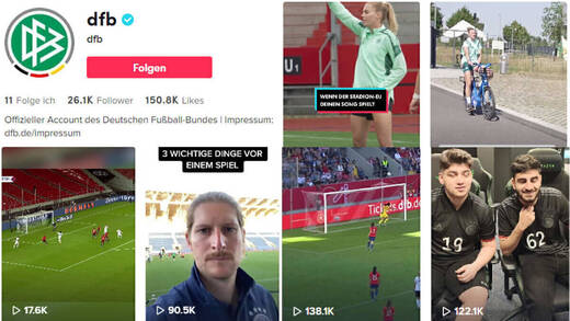 Der DFB ist seit vergangener Woche auf Tiktok.