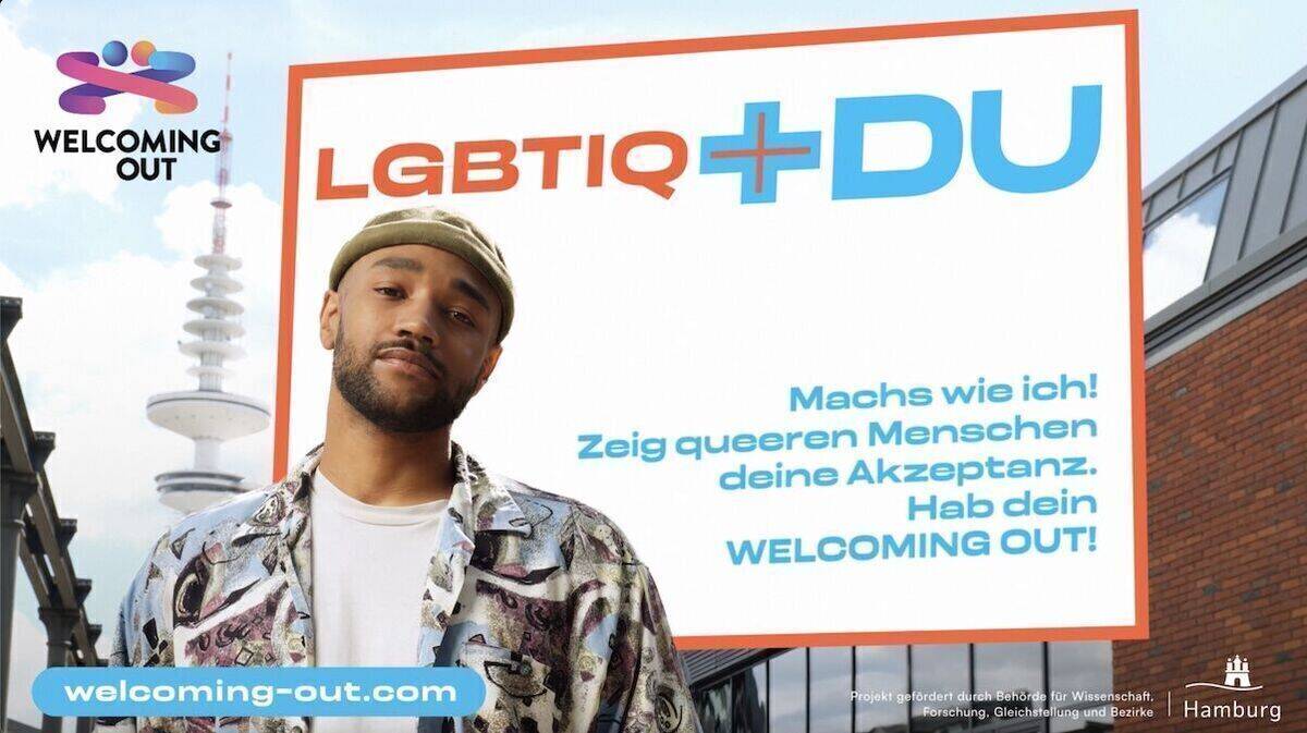 Im Vorfeld der Hamburger Pride Week werden fünf neue Motive von Welcoming Out auf digitalen Plakatflächen (DOOH) zu sehen sein.