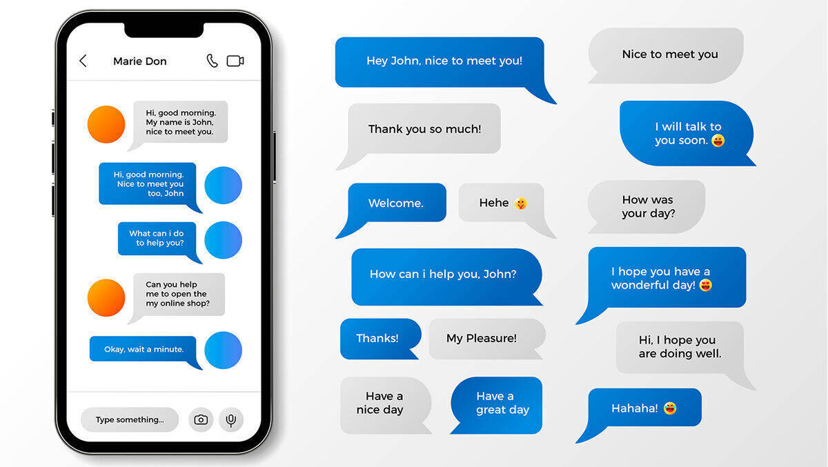 iMessage: Die blauen Sprechblasen bleiben auch künftig Chats zwischen Apple-Nutzern vorbehalten.