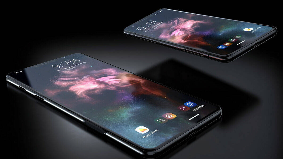 Zwei iPhones ergeben ein Klapp-Handy – so stellt sich das zumindest Samsung vor.