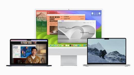 macOS Sonoma erscheint vermutlich im Oktober für alle User. Die Bildschirme zeigen Beta-Versionen.