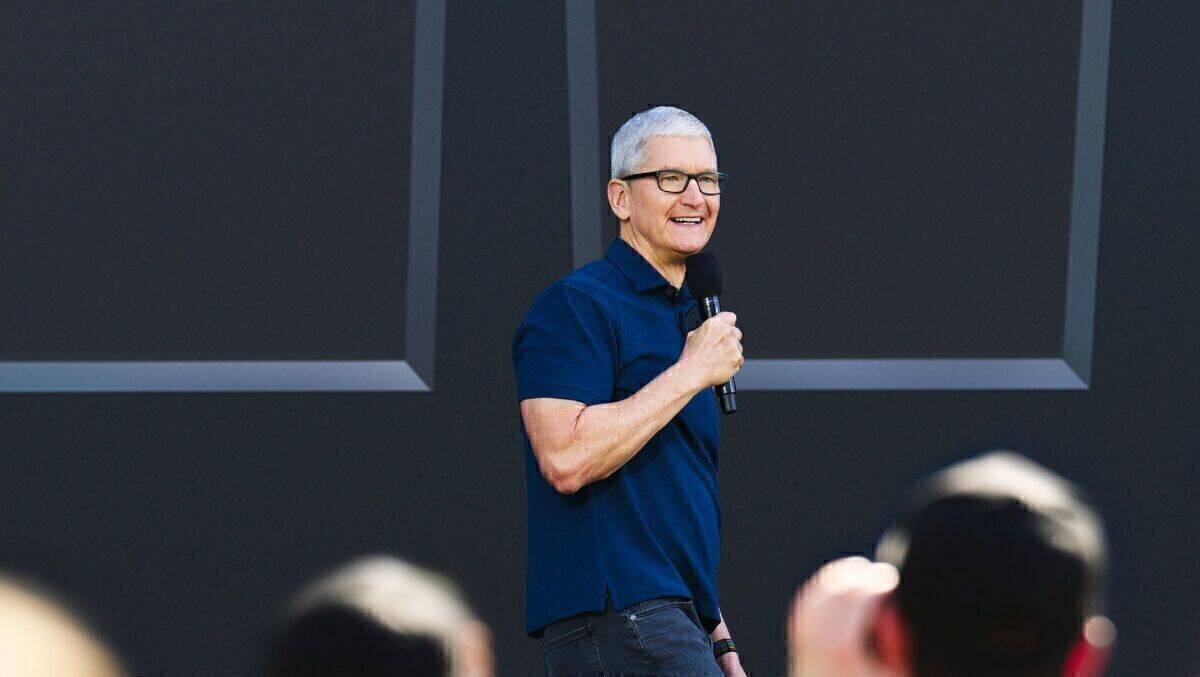 Am 5. Juni auf der Bühne im Steve-Jobs-Theater in Cupertino: Apple-CEO Tim Cook.