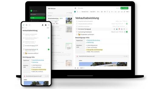 Die Evernote-App steht seit 2019 in den App Stores von Apple und Google.