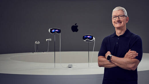 Ob Tim Cook die Gerätschaft dann auch selbst aufsetzt, wenn die Vision Pro im Februar erscheint?