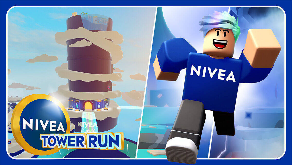 In Jump’n’Run-Manier kann die Community einen Turm erobern, der visuell an die ikonische Nivea-Dose angelehnt ist.