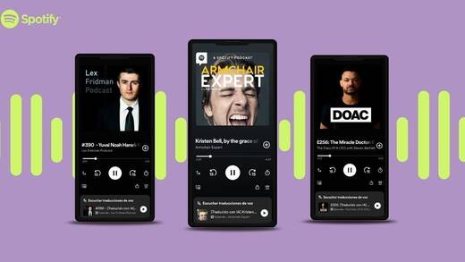 Mit diesen Screens wirbt Spotify für seine KI-Erweiterungen.