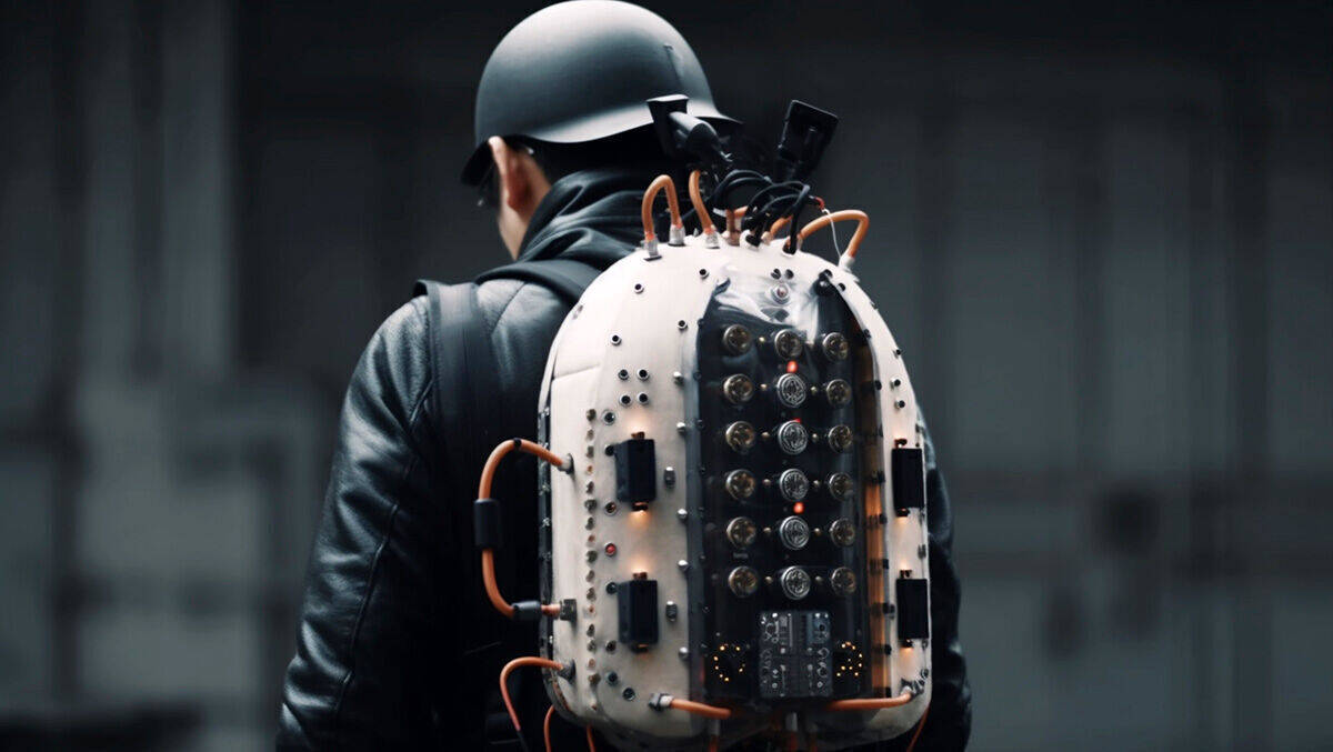 Ganz so dramatisch wie hier im Bild dürfte der KI-Rucksack nicht aussehen.