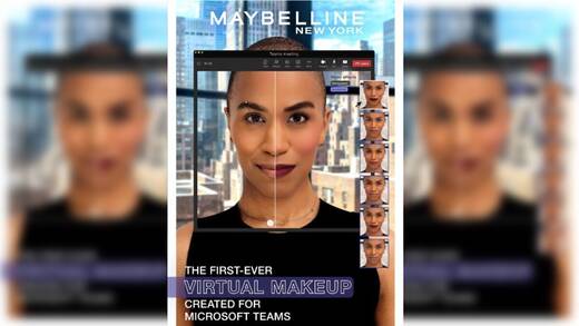 Ab sofort bei teams: Virtueller Make-up-Look von Maybelline