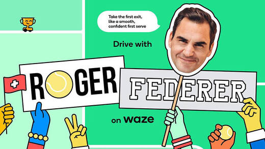 Alles Roger im Verkehr – mit Co-Pilot Federer.