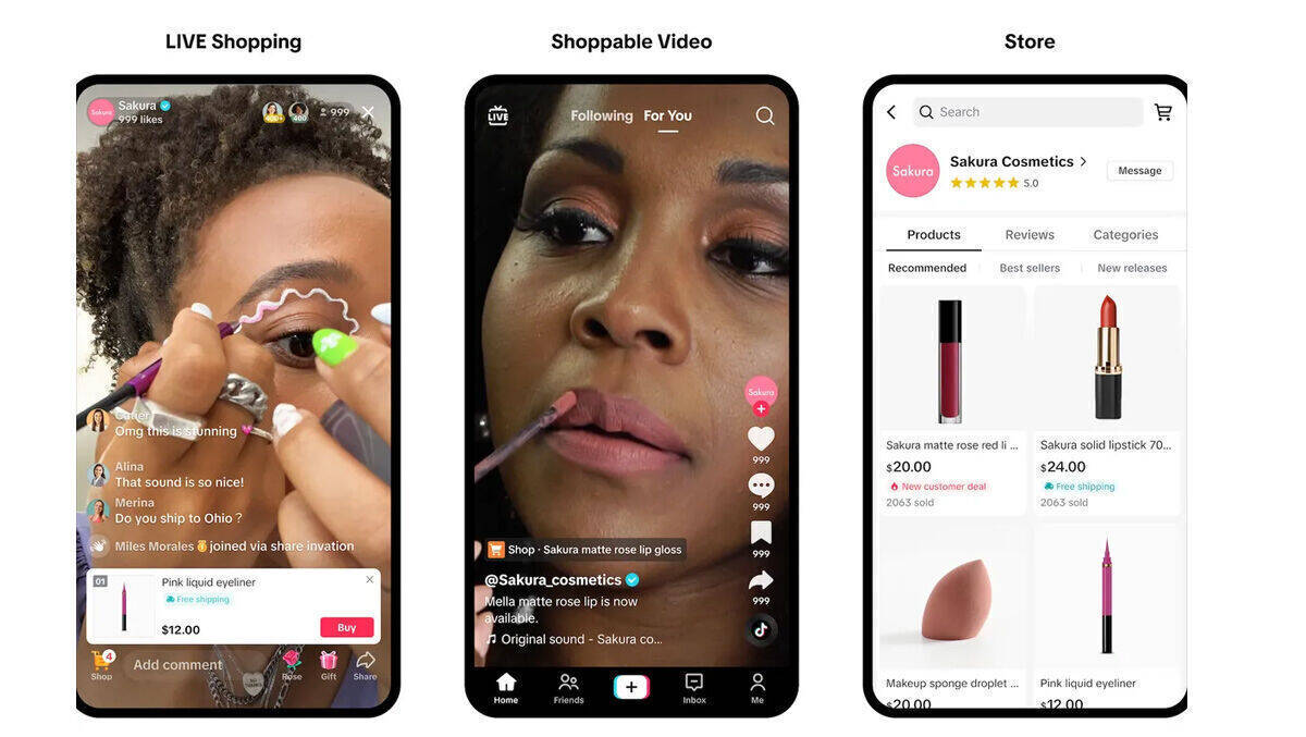 Ab in den Warenkorb: Tiktok startet seine Shopping-Funktionen.