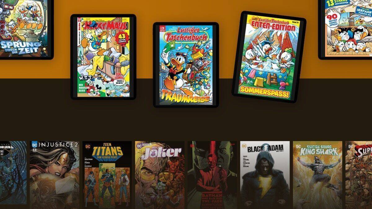 Blick in die Comic-Bibliothek in der App Swoosh.