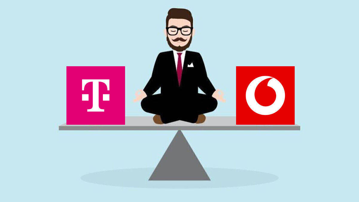 Buhlen um die Kundengunst: Telekom und Vodafone.