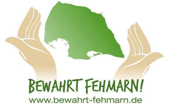 "Bewahrt Fehmarn": Zum Kommunikationspaket gehörte natürlich auch ein Logo.