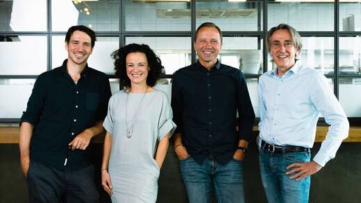 Von links: Felix Neureuther, Regina Unterforsthuber, Marc Socher und Martin Schnaack.