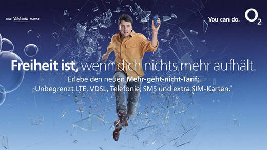 Die laufende O2-Kampagne von Kolle Rebbe steht unter dem Motto "Freiheit ist". Kunde Telefónica nahm sich nun die Freiheit, den Etat neu zu vergeben.