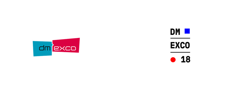 2009 ging die Dmexco an den Start (l.). 2018 wird erstmals das neue Logo der Agentur Navarra (r.) eingesetzt.