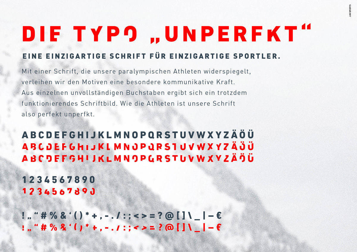 Die Typo für die Paralympics-Kampagne.