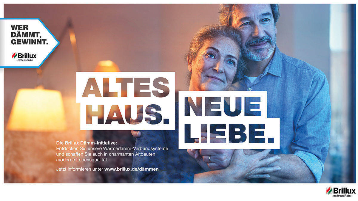 Kampagne zur Wärmedämmung: Erstmalig spricht Brillux Endverbraucher direkt an.