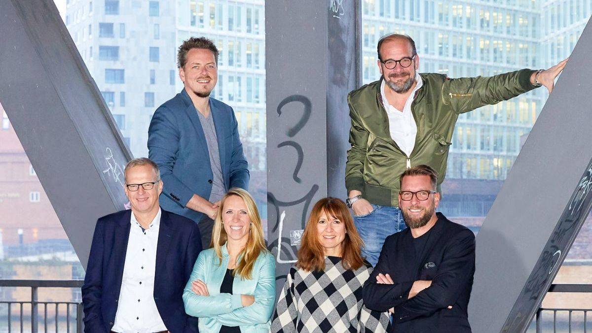 Das Management-Board (v.l.): Mathias Glatter, Bastian Schwärmer, Daniela Jessen, Michaela Mamczinski, Axel Wiehler, Christian Jonas Lea.