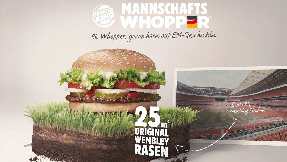 Die Story hinter dem Mannschafts-Whopper stammt von Grabarz & Partner.