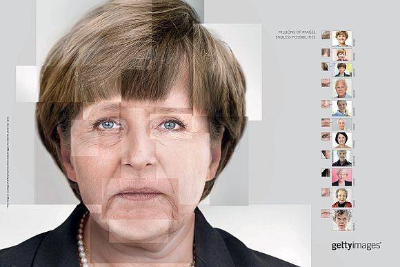 Langweilige Stock-Fotos werden zum Merkel-Porträt.