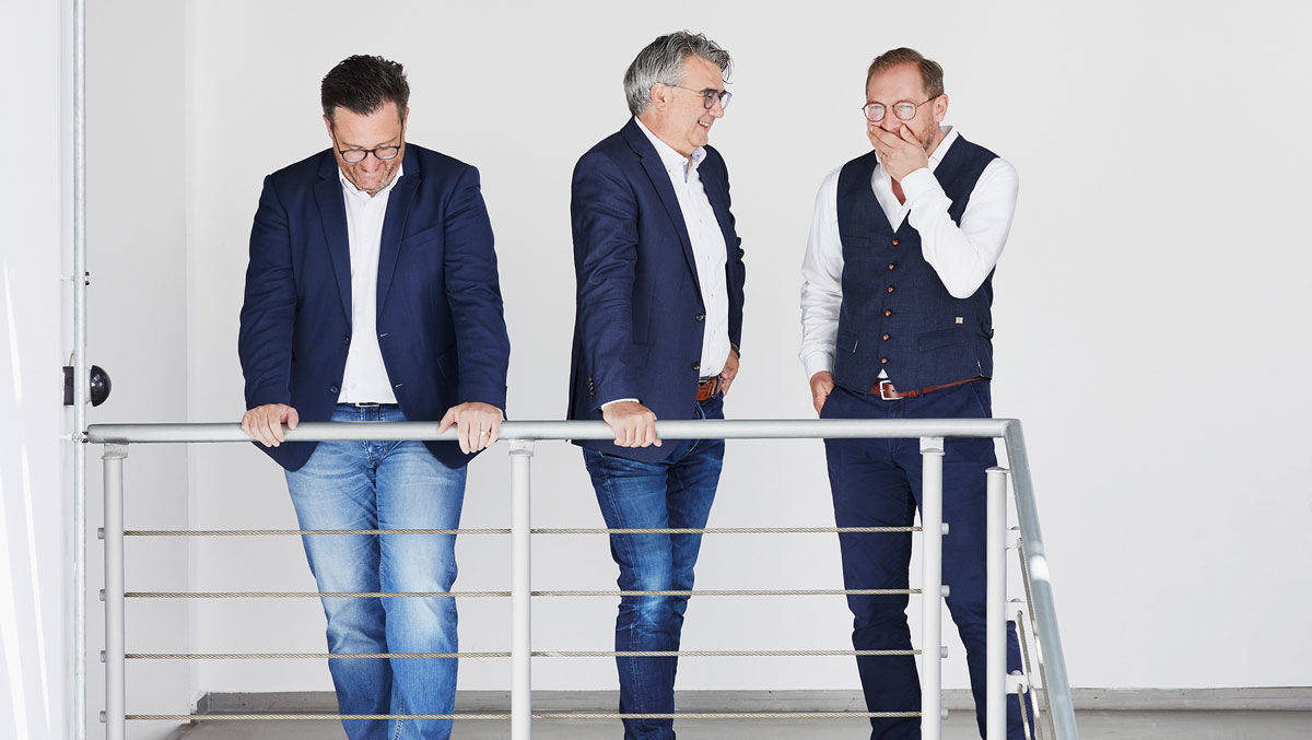 Adisfaction-Geschäftsführer Tim Riepenhausen, Crossmedia-Chefs Markus Biermann und Armin Schroeder (von links).