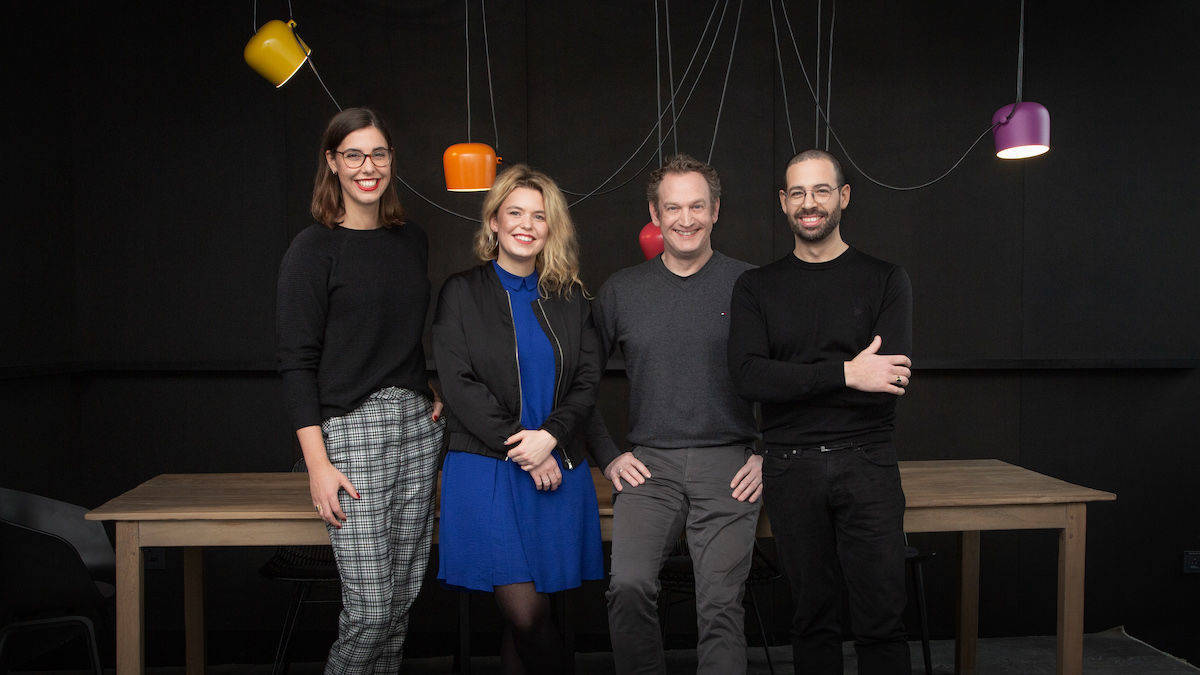 Das Punch-Start-Team: v.l.r. Johanna Schramm, Lea Heinig, Nils Thomsen und Peter Kiefer.