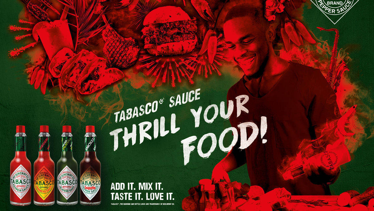 "Thrill your food" lautet das Tabasco-Motto.