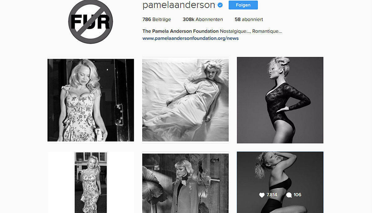 Einige der Fotos hat Pamela Anderson auf ihrem Instagram-Account gepostet.