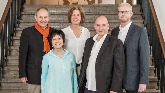 Das DT-Präsidium: Ralph Habich, Mara Michel, Susanne Lengyel, Boris Kochan, Christian Büning (v.l.n.r.)