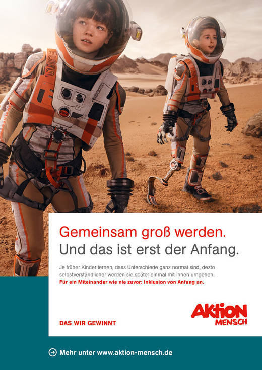 Ein Printmotiv der Aktion Mensch 2018.