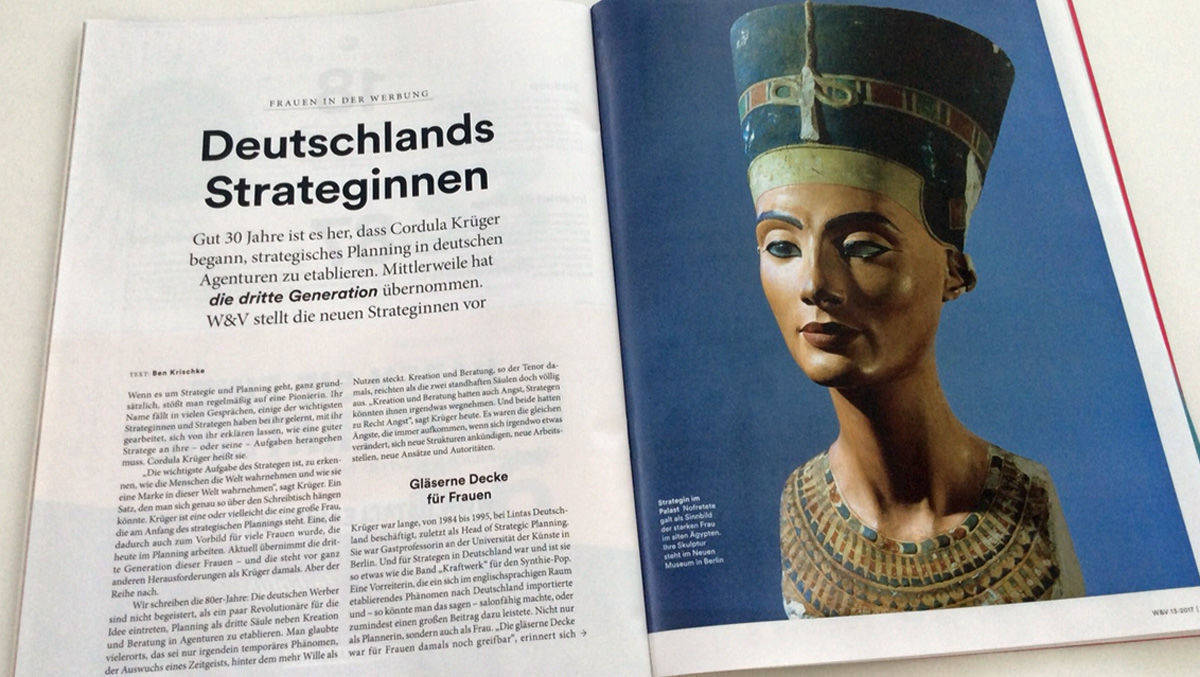 W&V stellt in der aktuellen Ausgabe die neuen Top-Strateginnen vor.