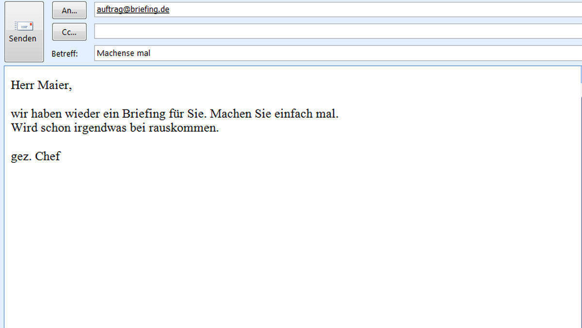 Die Sieben Todsünden Beim Briefing Wv