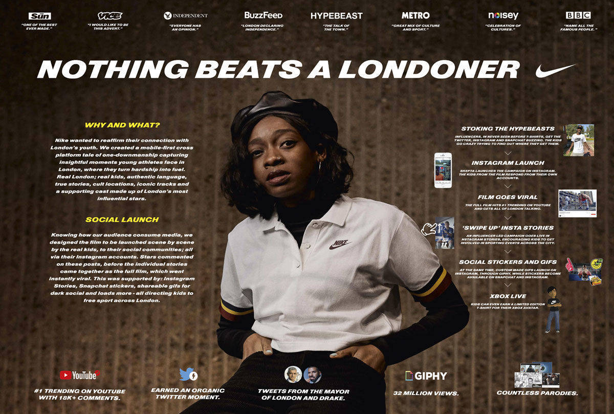 Nike: Nothing beats a Londoner, Grand Prix in Cannes 2018